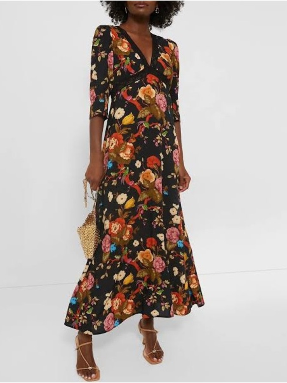 Tuckernuck Baroque irina maxi Dress Multi-Color Floral Print Sz Large worn 1x
